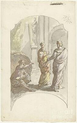 Arf Works - Diogenes asks Alexander not to be in his light, Elias van Nijmegen, 1677 - 1755 by Shop Ability