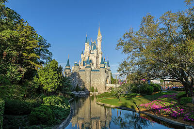 Modern Sophistication Minimalist Abstract - Disney - Cinderella Castle by Steve Rich