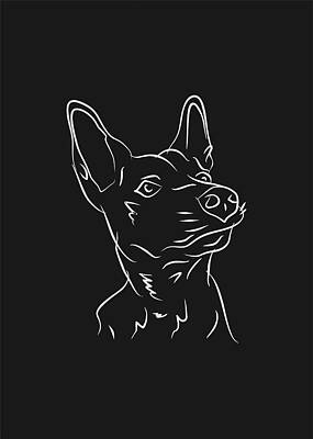 Mammals Digital Art - Dog 3e Black by Ahmad Nusyirwan