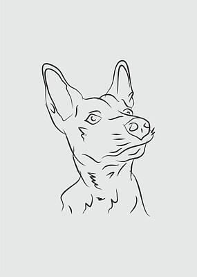 Mammals Digital Art - Dog 3f Grey by Ahmad Nusyirwan