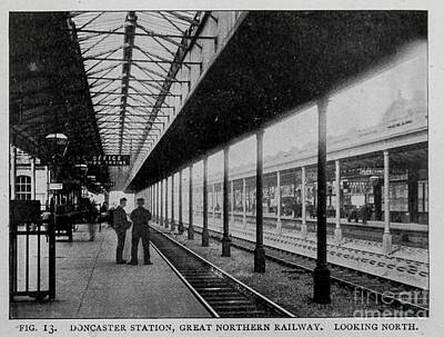 Landmarks Photo Royalty Free Images - DONCASTER STATION, GREAT NORTHERN RAILWAY.  ac2 Royalty-Free Image by Historic Illustrations