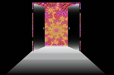 Science Fiction Mixed Media - Doors to the Fractal Dimension No.1  by Shelli Fitzpatrick