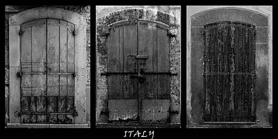 The Art Of Pottery Rights Managed Images - Doors triptych - BnW 1 Royalty-Free Image by Umberto Barone