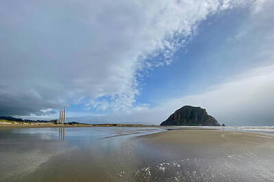 Chinese New Year - Dramatic Clouds Over Morro Rock and the Stacks by Matthew DeGrushe
