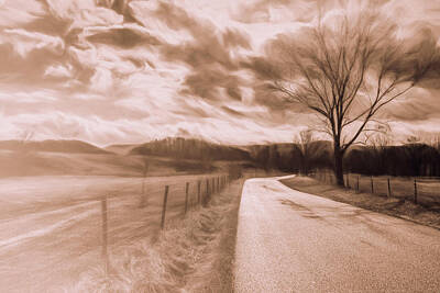 Abstract Landscape Photos - Dreamy Drive by Jim Love
