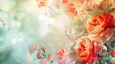 Roses Royalty Free Images - Dreamy Florals Royalty-Free Image by Lauren Blessinger