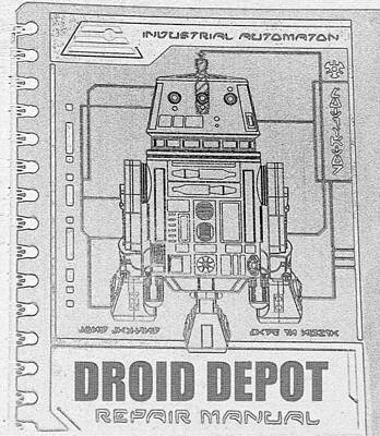 Science Fiction Mixed Media - Droid repair manual Droid Depot by David Lee Thompson