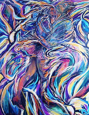 Jazz Paintings - Dancing by Dawn Caravetta