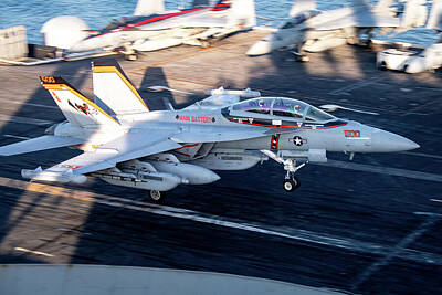 Beach Rights Managed Images - EA18 G Growler Royalty-Free Image by Lawrence Christopher