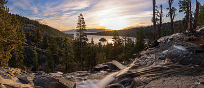 Birds Photo Rights Managed Images - Eagle Falls Morning Glow Pano Royalty-Free Image by Brad Scott