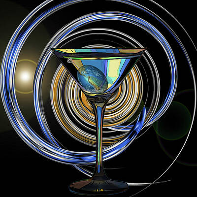 Martini Digital Art - Earthtini by James Morris