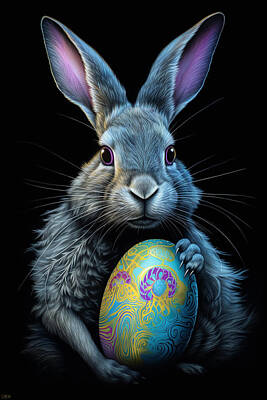 Modern Movie Posters - Easter Bunny 2 by David Kincaid