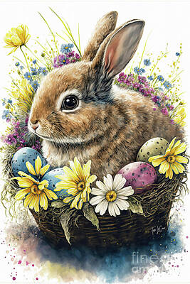 World War 2 Careless Talk Posters - Easter Bunny by Tina LeCour