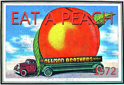 Music Mixed Media - Eat a peach 1972 ABB by David Lee Thompson