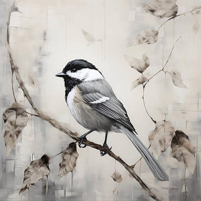 Birds Painting Rights Managed Images - Echoes of Flight Royalty-Free Image by Lourry Legarde