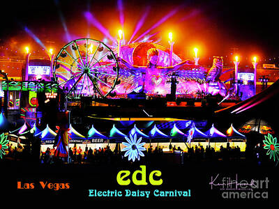 Rock And Roll Royalty Free Images - EDC Las Vegas Royalty-Free Image by Ken Howard