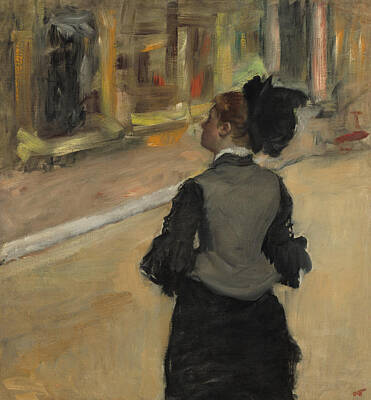 From The Kitchen - Edgar Degas  Woman viewed from behind Visit to a Museum c1879 85 by Arpina Shop