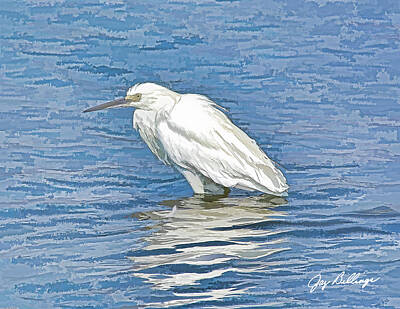 Aloha For Days - Egret In The Water by Jay Billings
