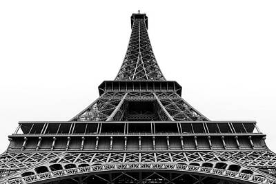 Paris Skyline Royalty Free Images - Eiffel Black and White Royalty-Free Image by Manjik Pictures