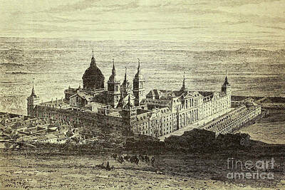 Pretty In Pink - El Escorial general view By Gustave Dore x1 by Historic illustrations