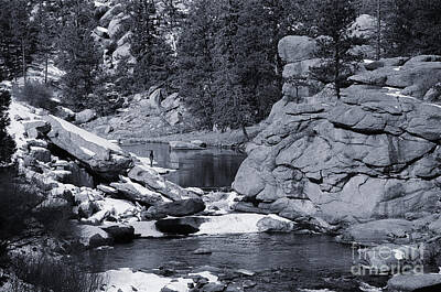 Steven Krull Rights Managed Images - Eleven Mile Canyon Winter Fisherman Royalty-Free Image by Steven Krull