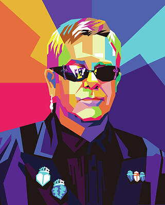 Digital Art - Elton John Wpap Pop Art by Ahmad Nusyirwan