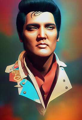 Rock And Roll Mixed Media - Elvis Presley Collection 1 by Marvin Blaine