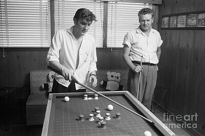 Musicians Photos - Elvis Presley with his father Vernon  by The Harrington Collection