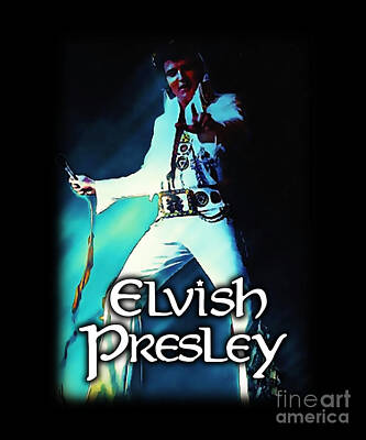 Rock And Roll Digital Art - Elvish Presley Concert by Joseph Ferrigno