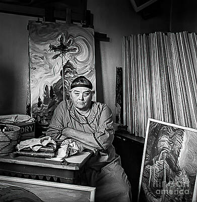 Sultry Plants Royalty Free Images - Emily Carr in Her Studio 1939 Royalty-Free Image by Emily Carr