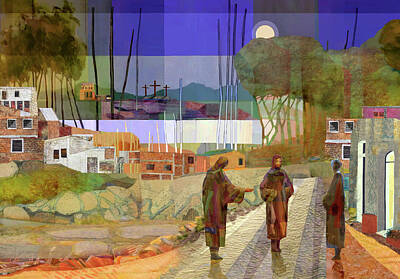 Wine Digital Art - Emmaus - Stay With Us by Michael Torevell