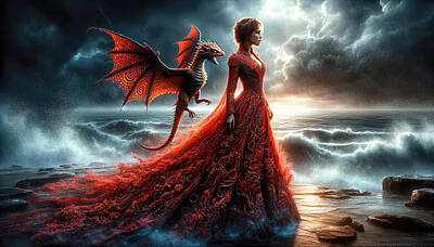 Fantasy Royalty Free Images - Empress of the Storm Royalty-Free Image by Bill and Linda Tiepelman