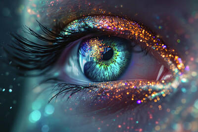 Easter Egg Hunt Rights Managed Images - Enchanted Glimpse of Stardust in Eye Royalty-Free Image by Boyan Dimitrov