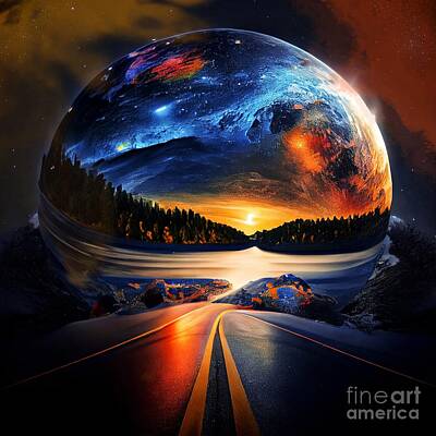Surrealism Photos - End of the Road II by Mindy Sommers