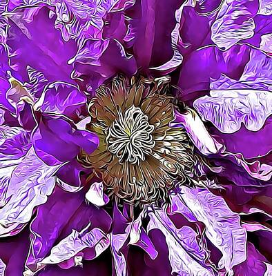 Floral Rights Managed Images - Enhanced Passion Royalty-Free Image by Nancy Evans