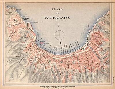 Martini Royalty-Free and Rights-Managed Images - Enrique Espinoza - Valparaiso 1903 by Padre Martini by Padre Martini