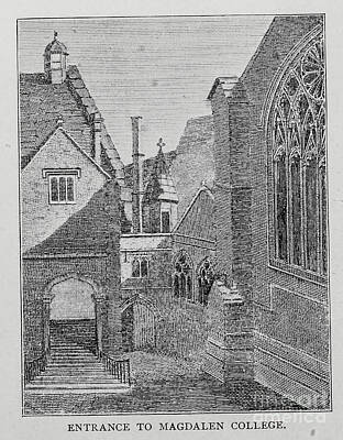 City Scenes Photos - Entrance to MAGDALEN COLLEGE. ac4 by Historic Illustrations