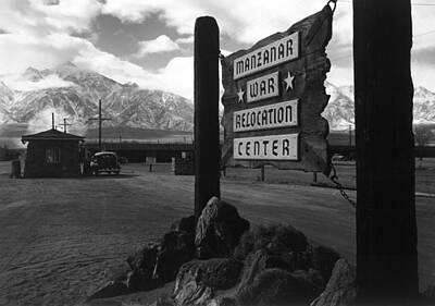 Minimalist Movie Posters 2 - Entrance to Manzanar, Manzanar Relocation Center by Ansel Adams