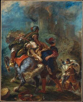 Tropical Life Royalty Free Images - Eugerne Delacroix The Abduction of Rebecca 1846 Royalty-Free Image by Timeless Images Archive