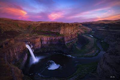 Mountain Rights Managed Images - Evening At Palouse Falls Royalty-Free Image by Chris Steele