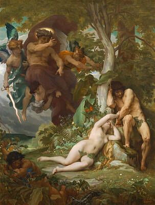 Royalty-Free and Rights-Managed Images - Expulsion of Adam and Eve by Alexandre Cabanel by Mango Art
