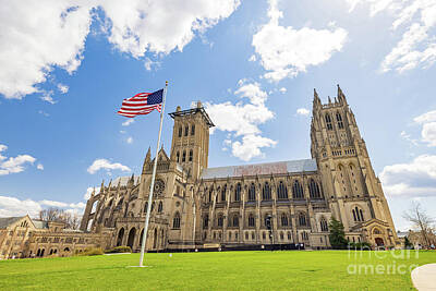 Food And Beverage Signs Rights Managed Images - Exterior view of the Washington National Cathedral Royalty-Free Image by Chon Kit Leong