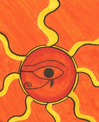 Us State Map Designs - Eye Of Horus Eye In The Sky 1 by Sherrie Larch
