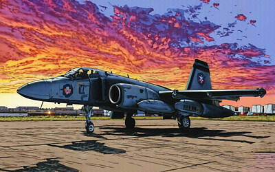 Halloween Elwell Royalty Free Images - Fairchild Republic A 10 Thunderbolt Ii American Attack Aircraft Military Airfield Evening Sunset Royalty-Free Image by Lowell Harann
