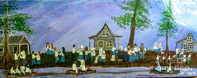Musicians Paintings - Fais Do-Do Down The Bayou by Seaux-N-Seau Soileau