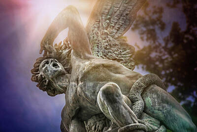 I Want To Believe Posters Rights Managed Images - Fallen Angel Retiro Park Madrid  Royalty-Free Image by Carol Japp