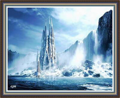 Portraits Digital Art - Fantasy Art - Arctic Cathedral L A s - With Printed Frame. by Gert J Rheeders