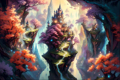 Fantasy Digital Art - Fantasy World by Karen Howarth