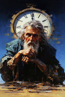 Recently Sold - Fantasy Royalty Free Images - Father Time, 01 Royalty-Free Image by AM FineArtPrints