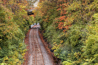 Royalty-Free and Rights-Managed Images - Fayetteville Arkansas And Missouri Railroad in Autumn by Gregory Ballos